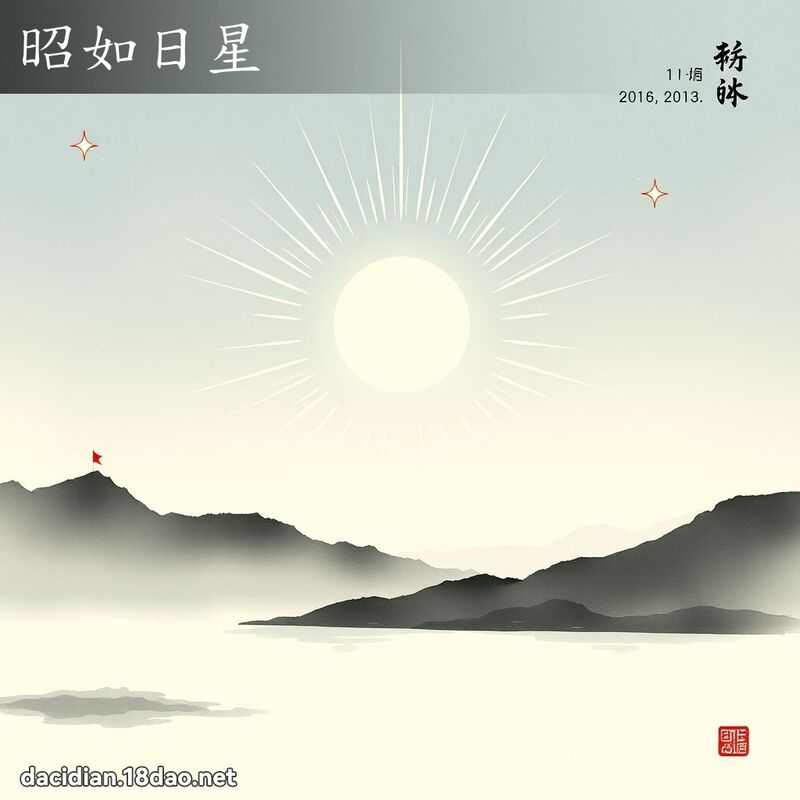 昭如日星 配图