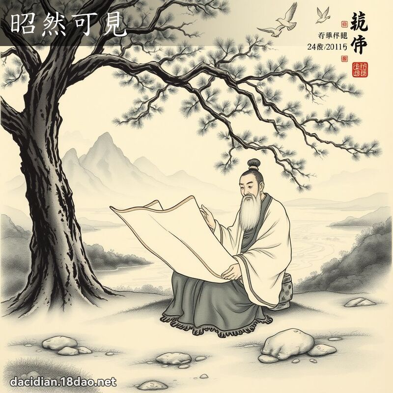 昭然可見 配图