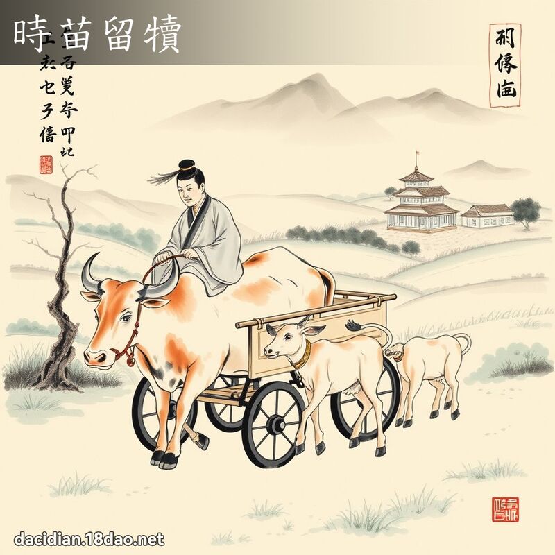 時苗留犢 配图