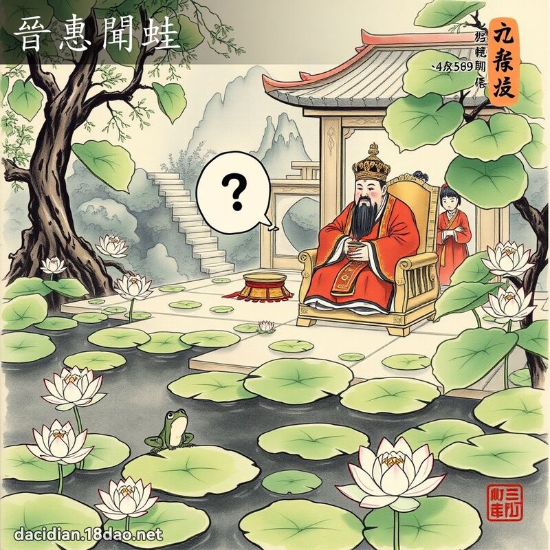 晉惠聞蛙 配图