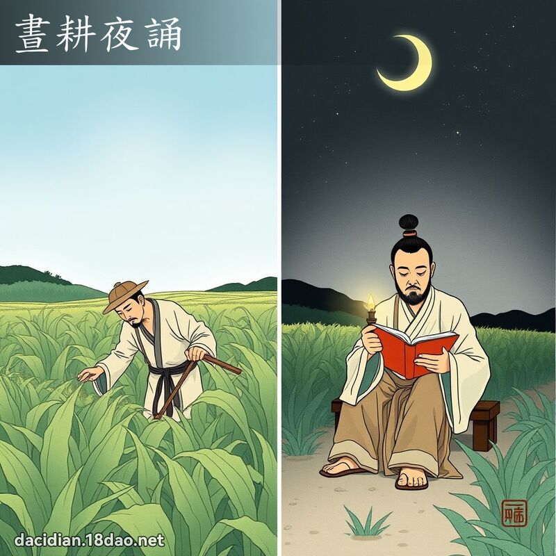 晝耕夜誦 配图