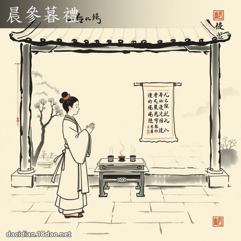 晨參暮禮 配图