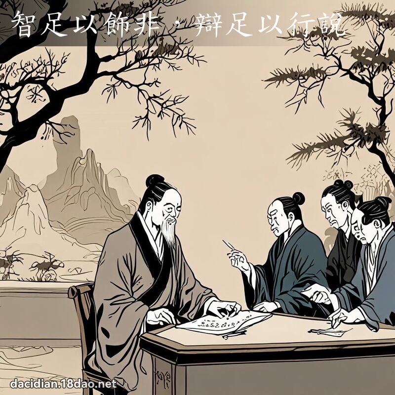 智足以飾非,辯足以行說 配图