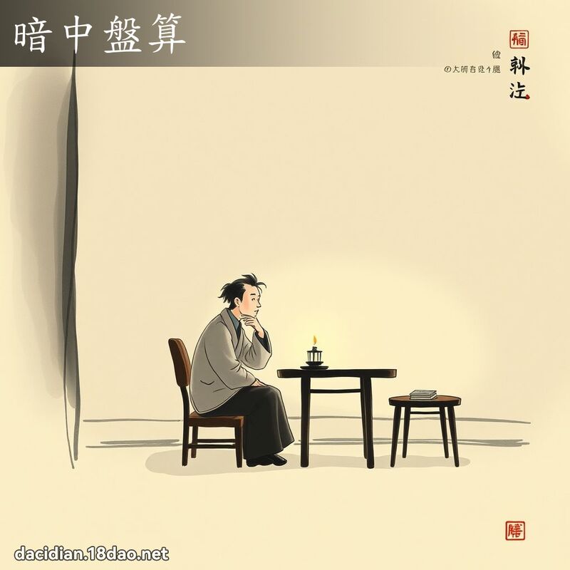 暗中盤算 配图