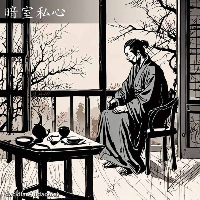 暗室私心 - 中華成語配圖