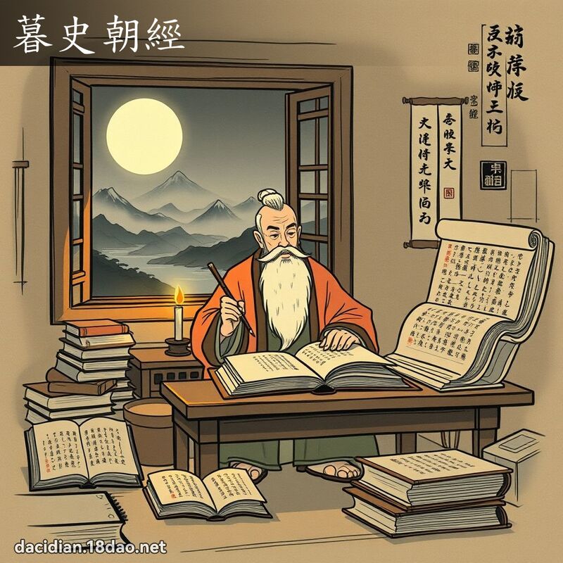 暮史朝經 配图
