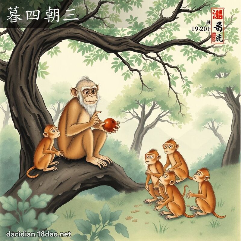 暮四朝三 配图