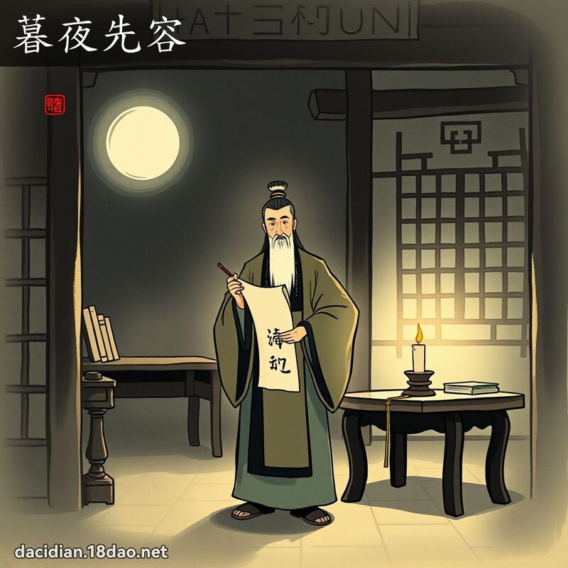暮夜先容 - 中华成语配图