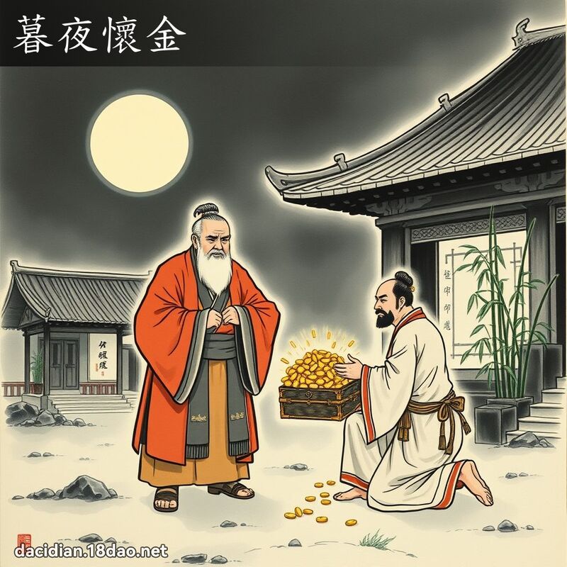 暮夜怀金 - 中华成语配图