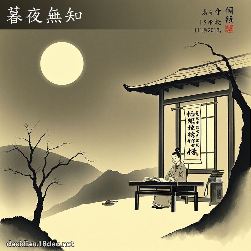 暮夜无知 - 中华成语配图