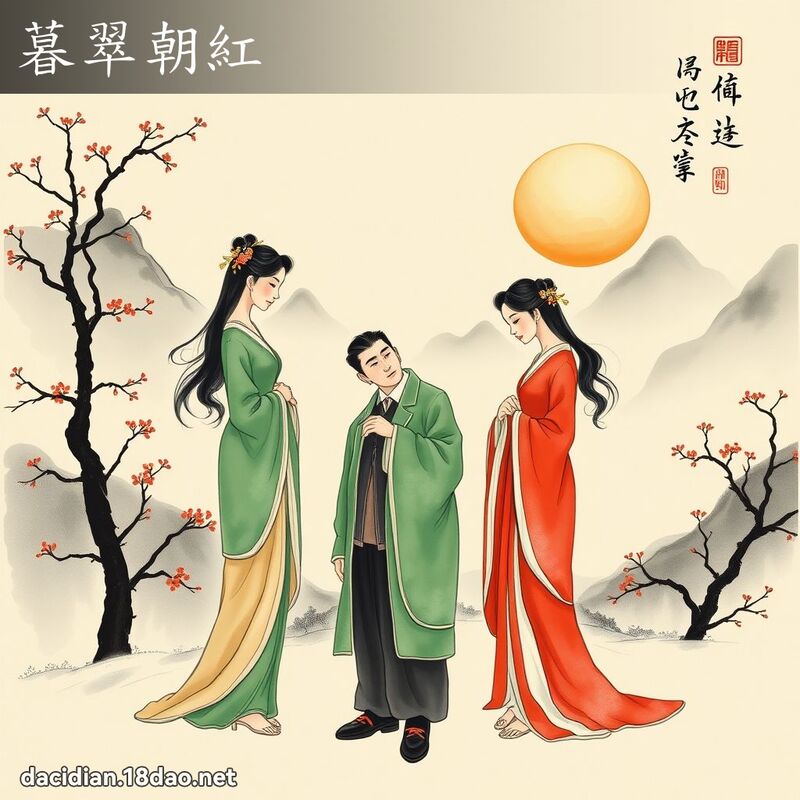 暮翠朝紅 配图
