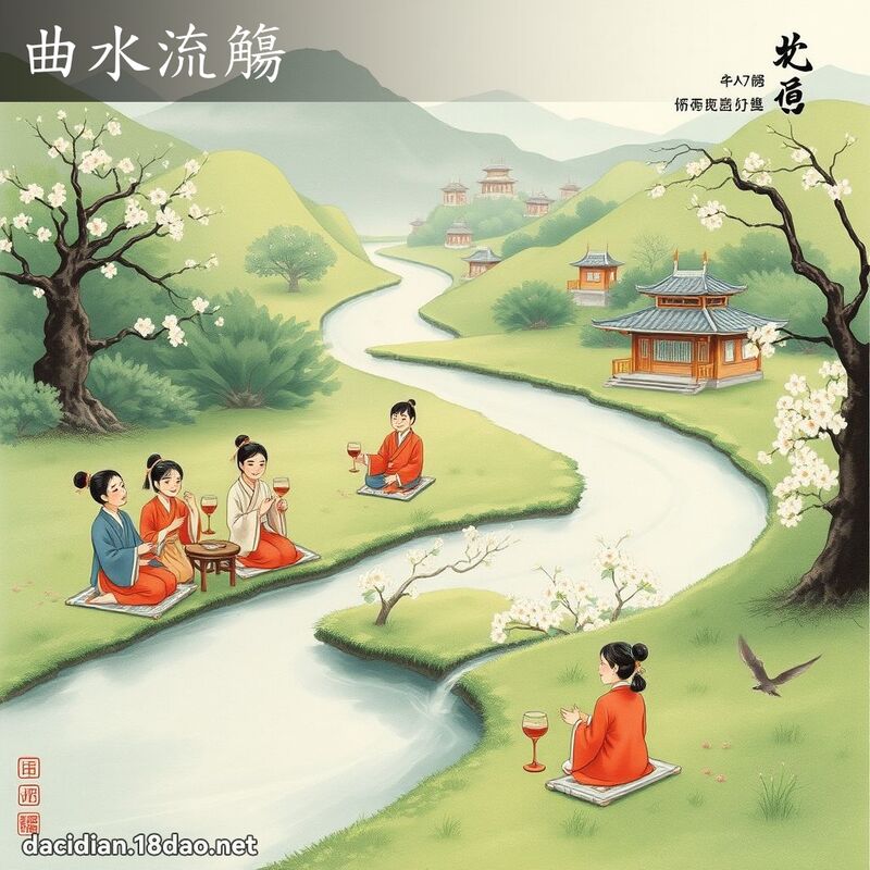 曲水流觴 配图