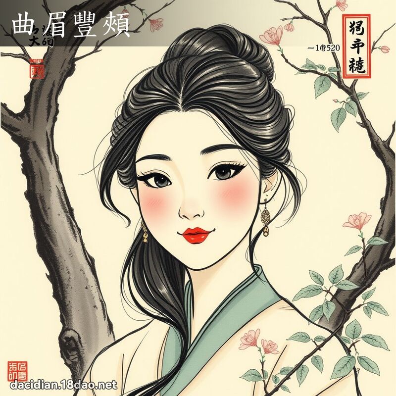 曲眉豐頰 配图