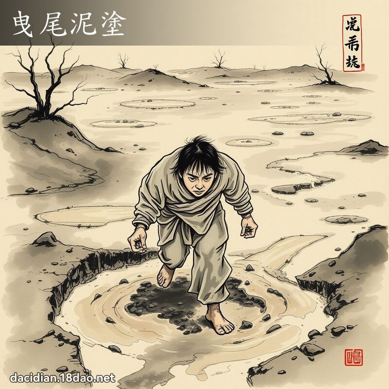 曳尾泥塗 配图