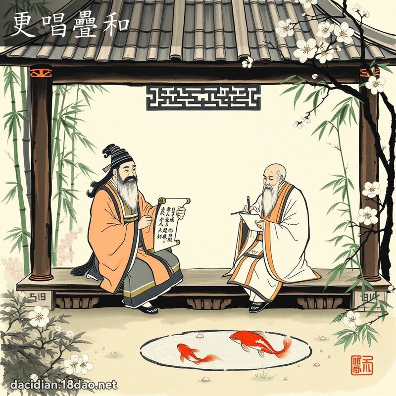 更唱疊和 配图