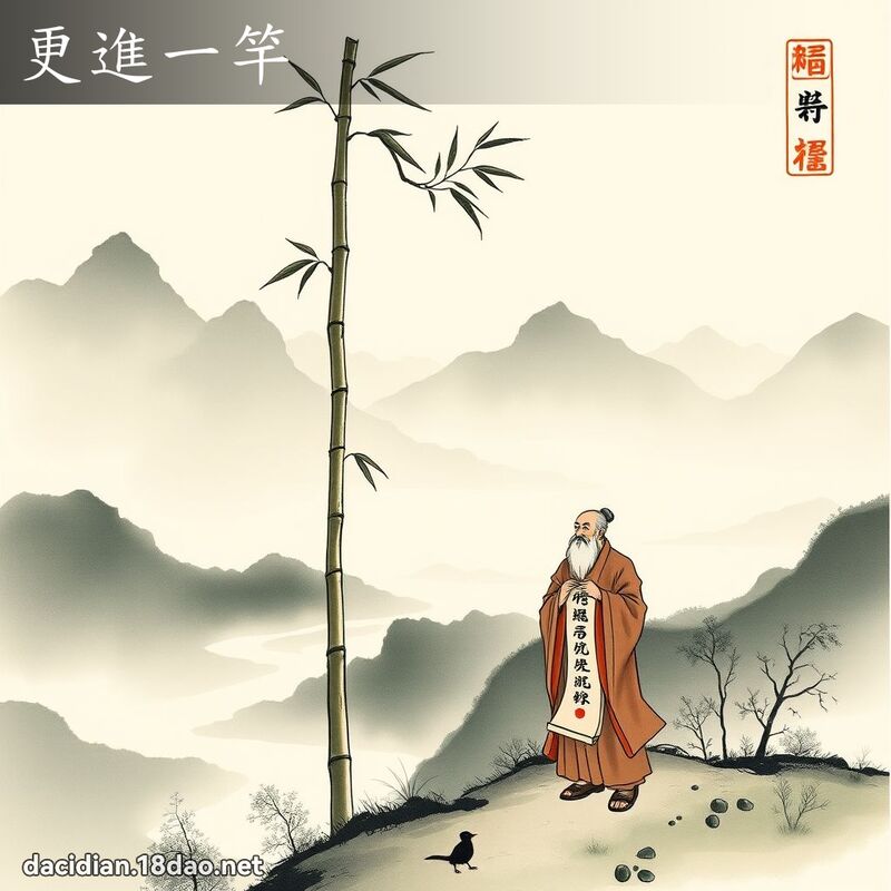 更進一竿 配图