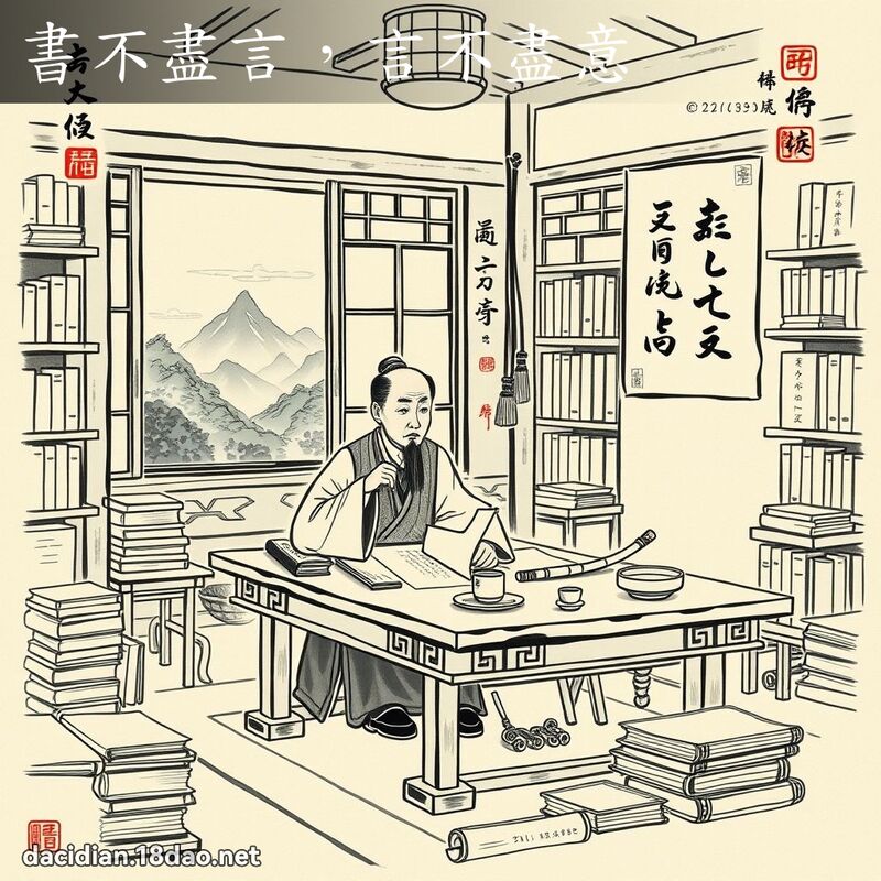 書不盡言,言不盡意 配图