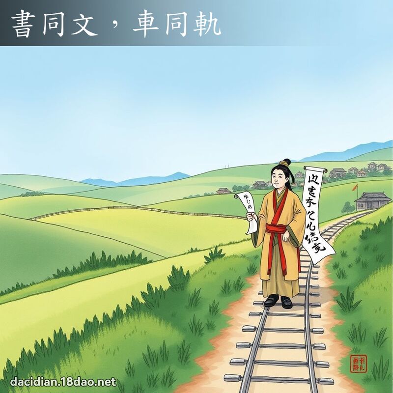 書同文,車同軌 配图