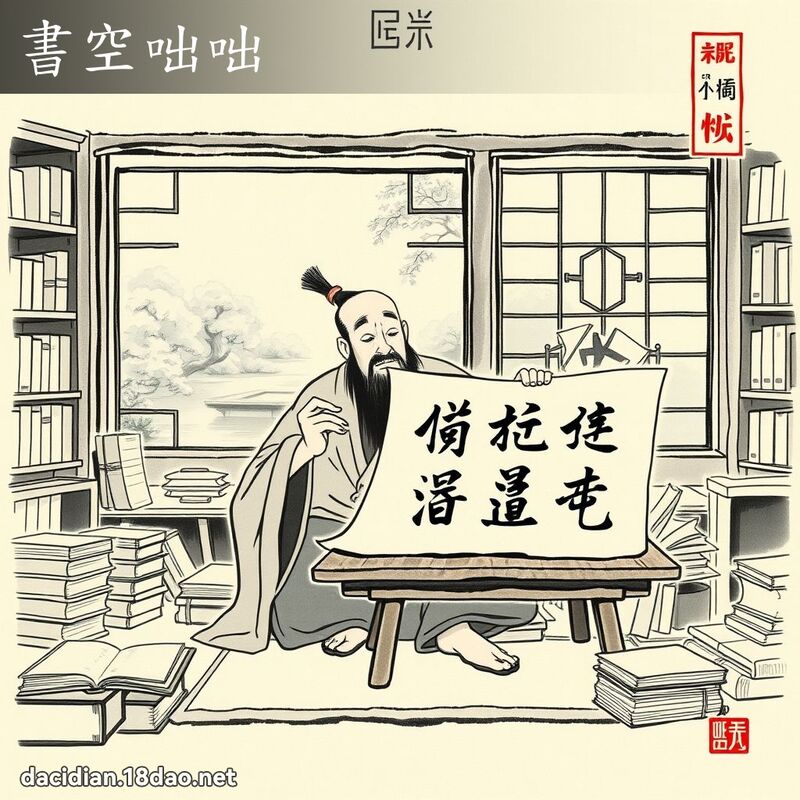 書空咄咄 配图