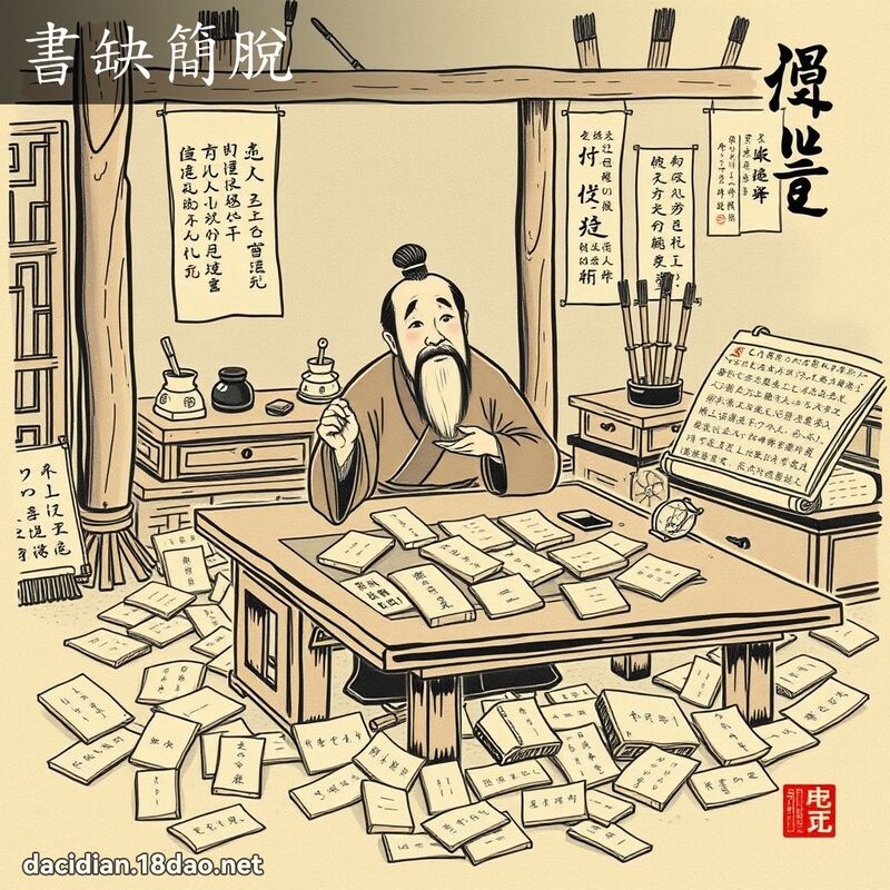 書缺簡脫 配图