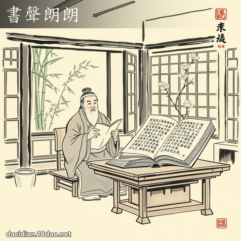 書聲朗朗 配图