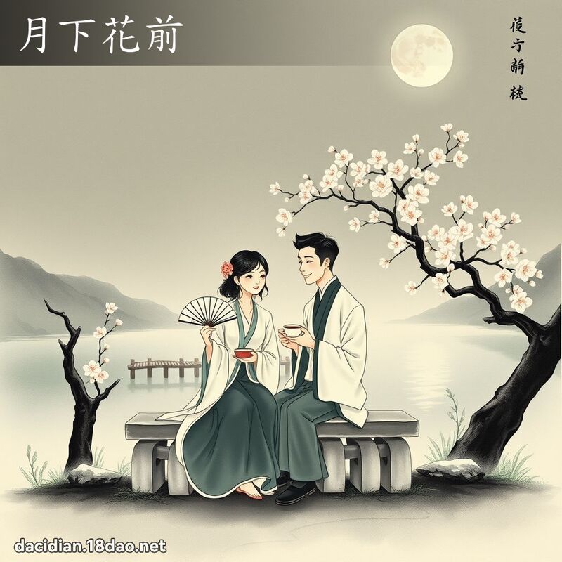 月下花前 配图