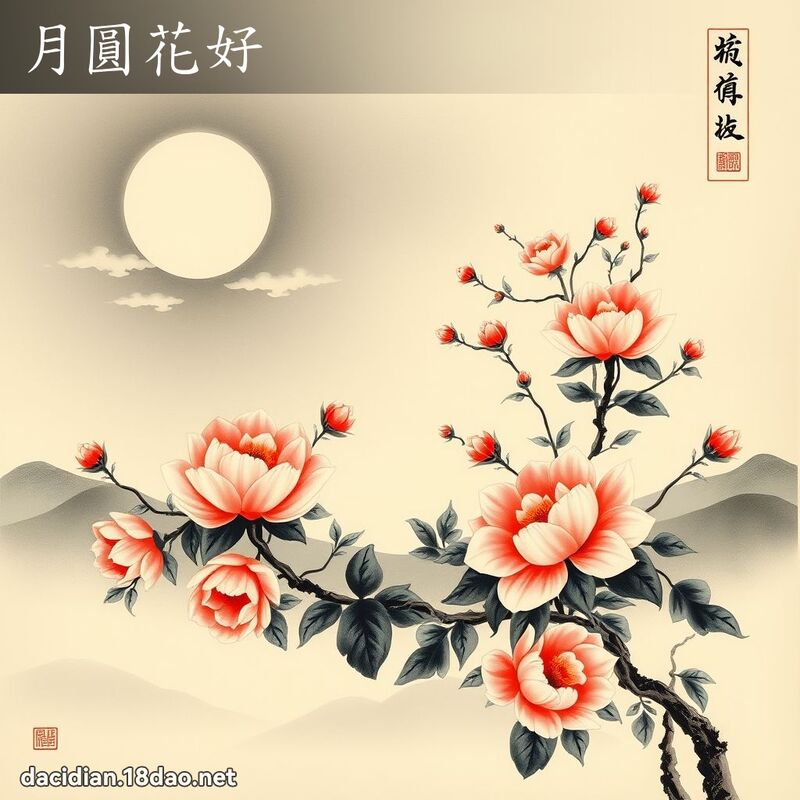 月圓花好 配图