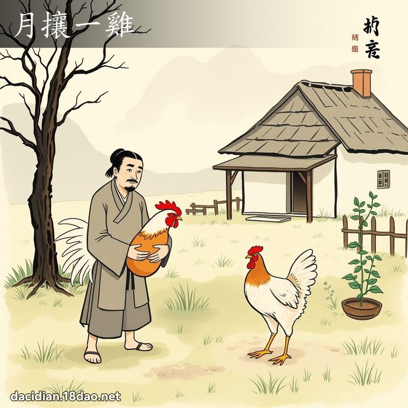 月攘一雞 配图