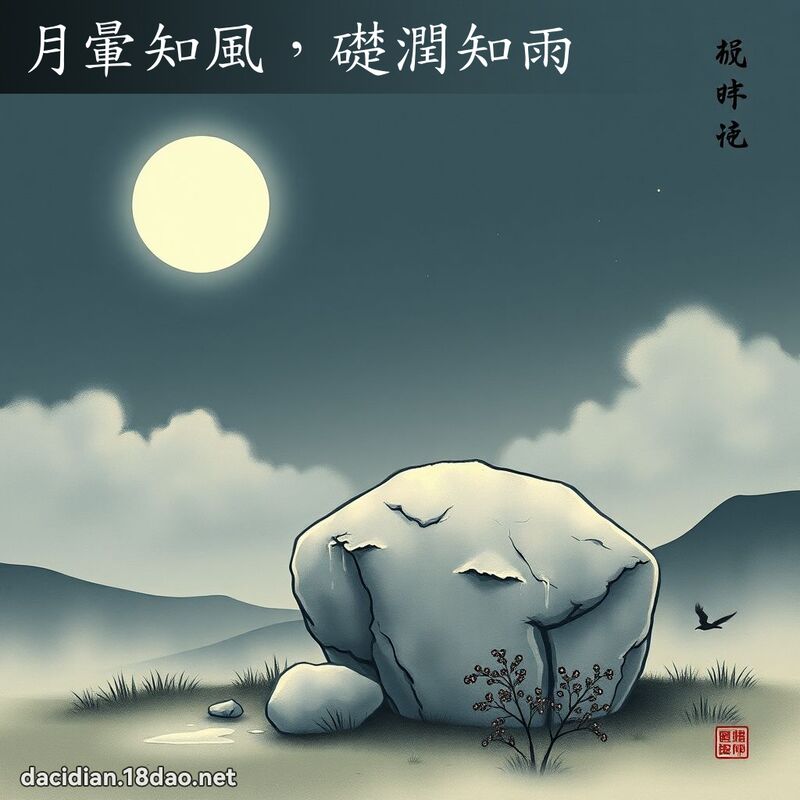 月暈知風,礎潤知雨 配图
