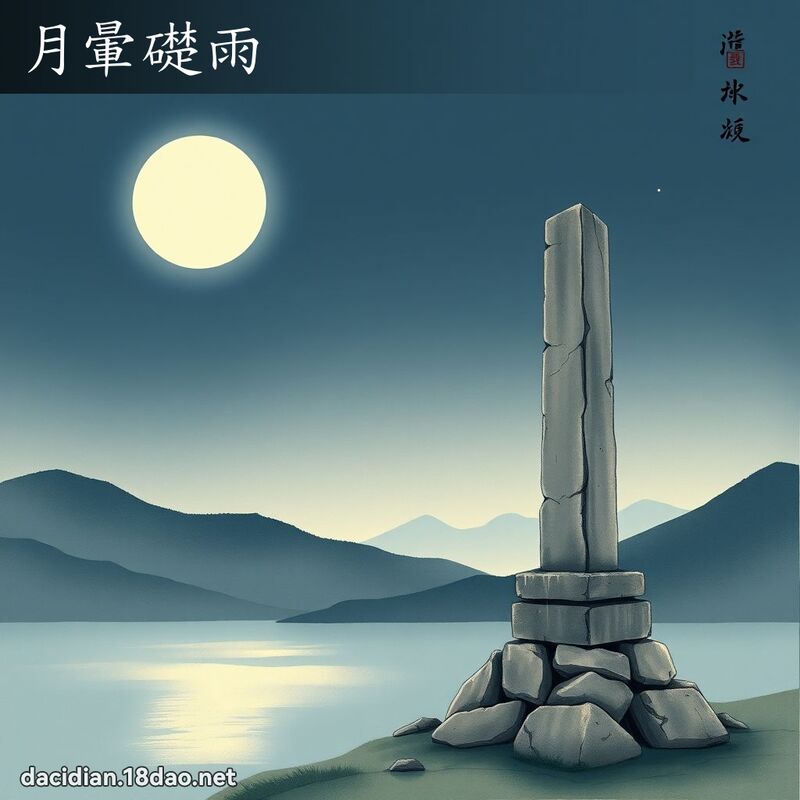 月暈礎雨 配图