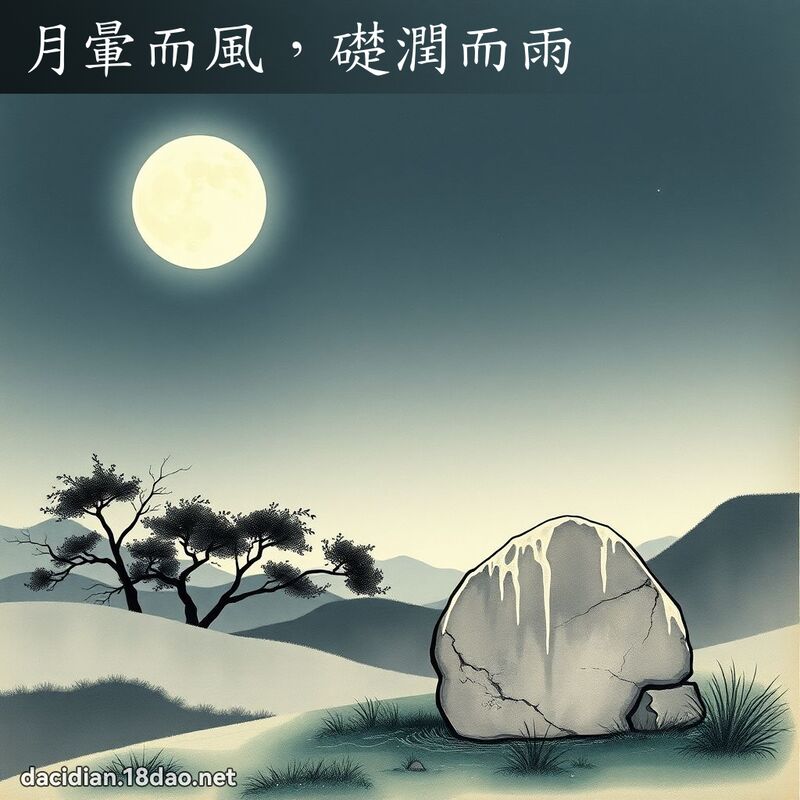 月暈而風,礎潤而雨 配图