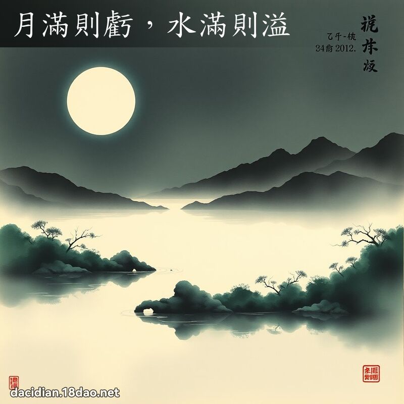月滿則虧,水滿則溢 配图