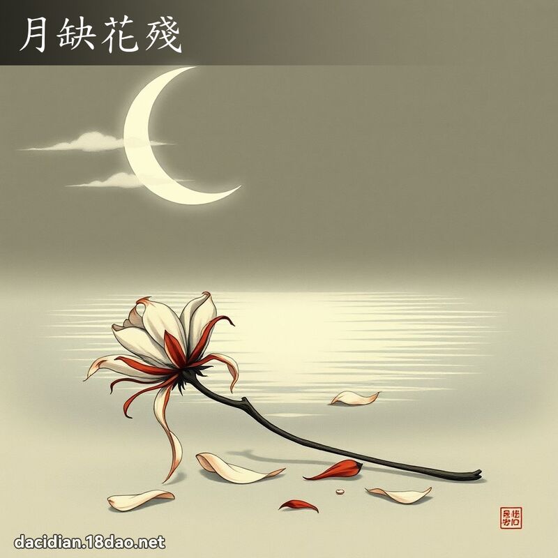 月缺花殘 配图
