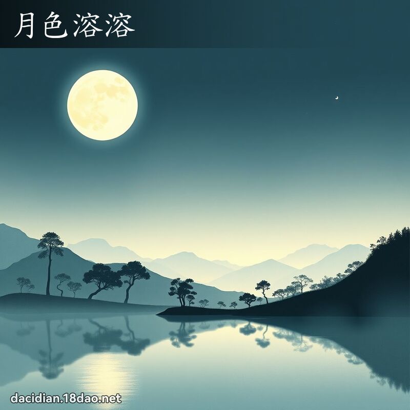 月色溶溶 配图