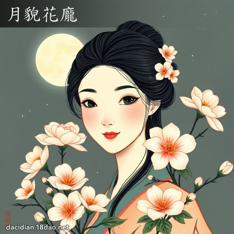 月貌花龐 配图