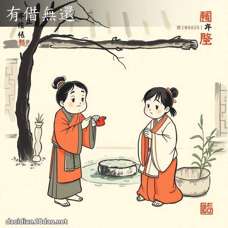 有借無還 配图