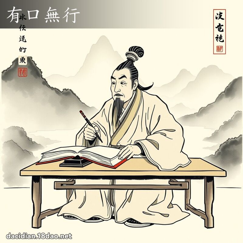 有口无行 配图
