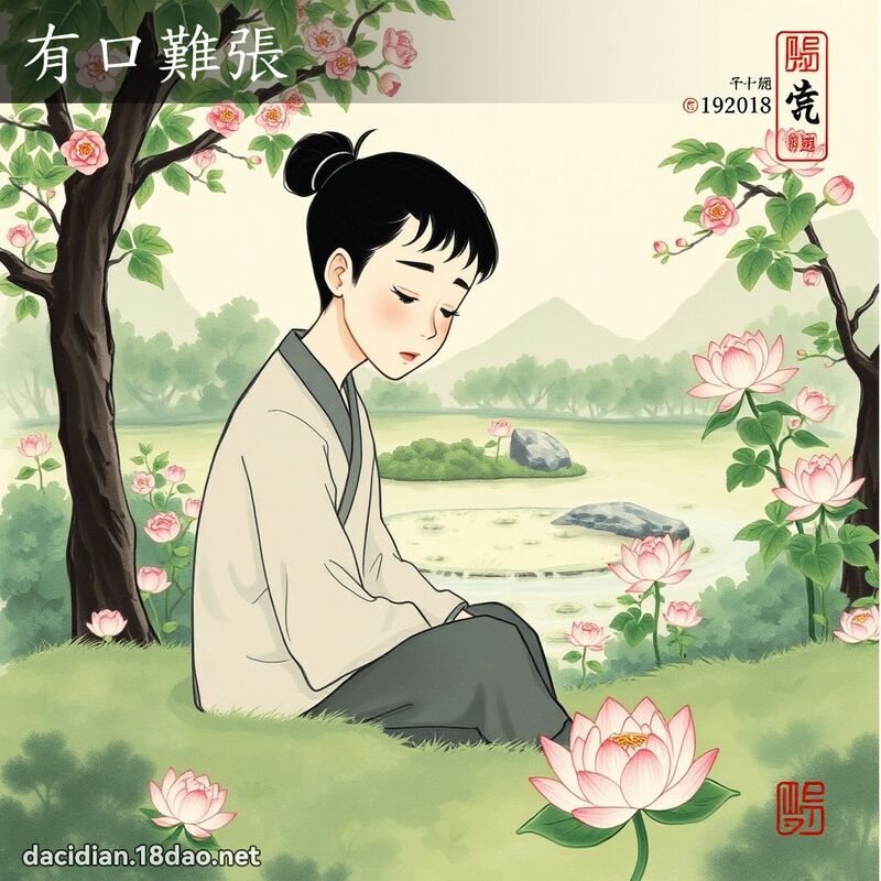 有口难张 配图