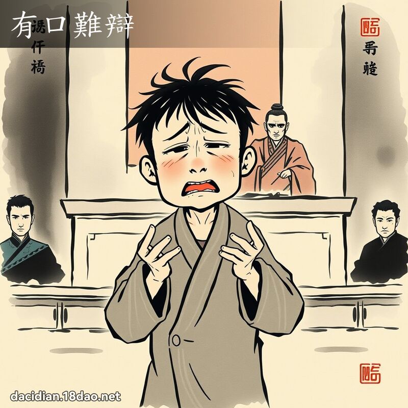 有口难辩 配图