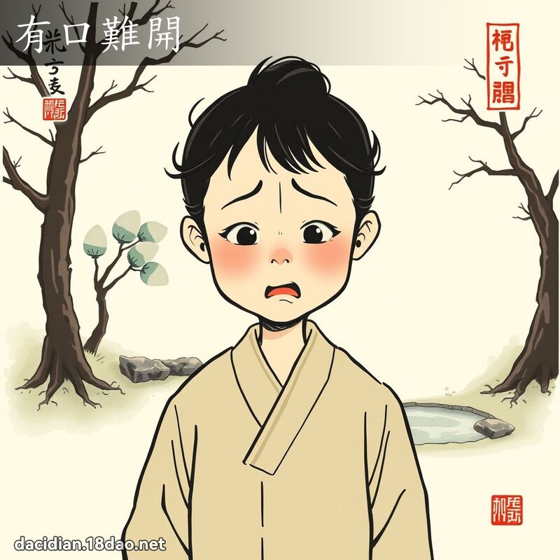 有口难开 配图