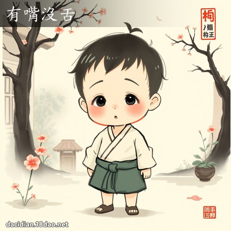 有嘴没舌 配图