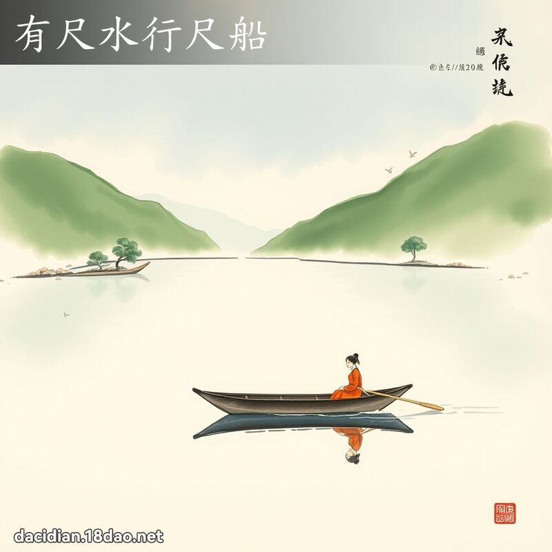 有尺水行尺船 配图