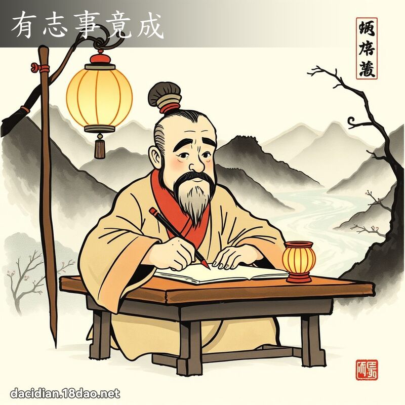 有志事竟成 配图