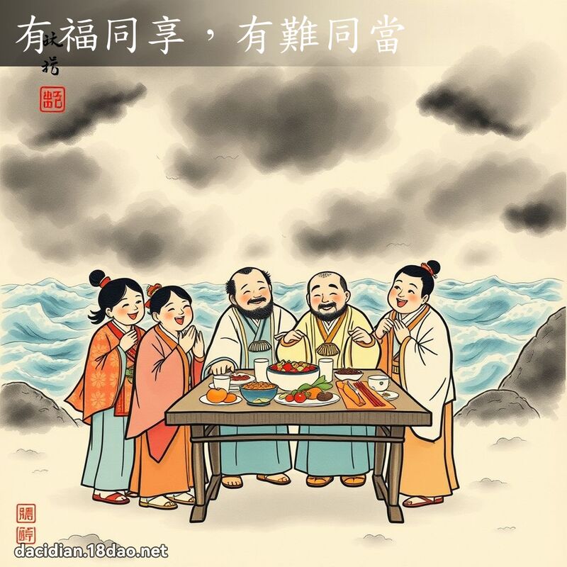 有福同享,有难同当 配图