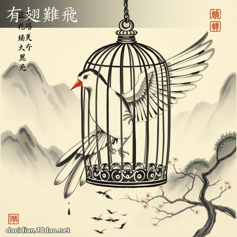 有翅难飞 配图