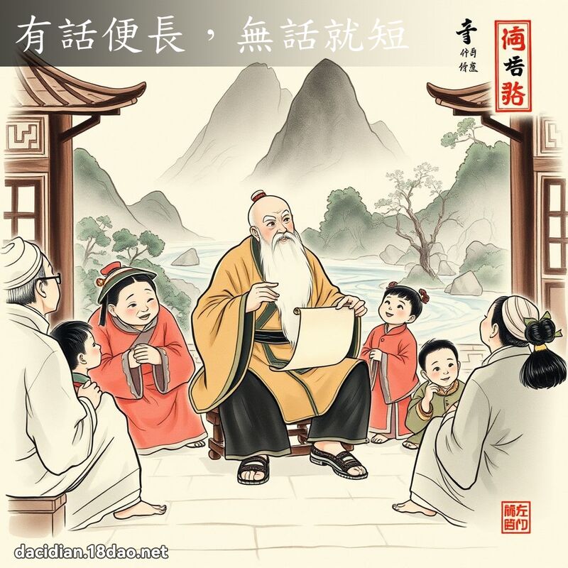 有话便长,无话就短 配图