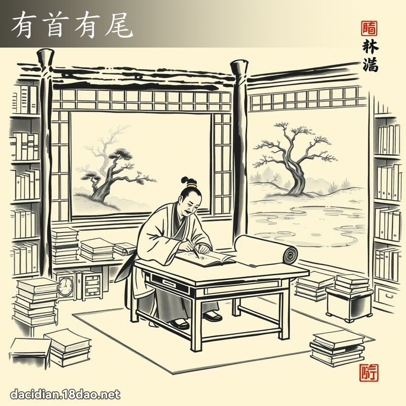 有首有尾 配图