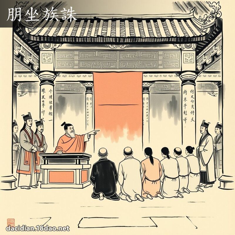 朋坐族誅 - 中華成語配圖