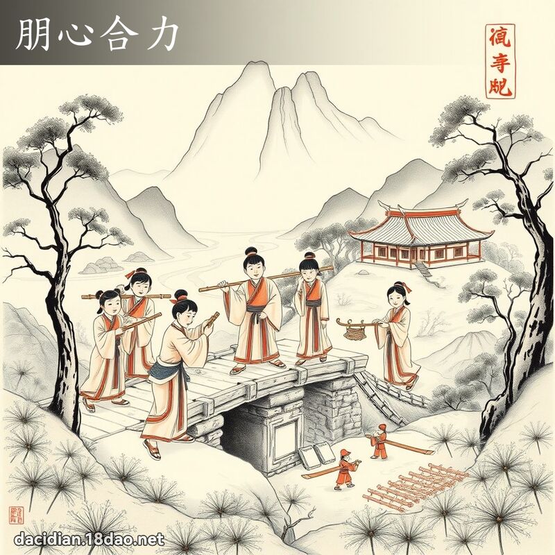 朋心合力 配图