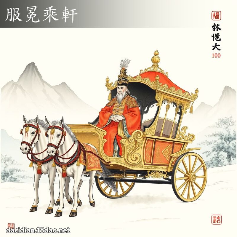 服冕乘軒 配图